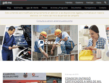 Tablet Screenshot of conocer.gob.mx